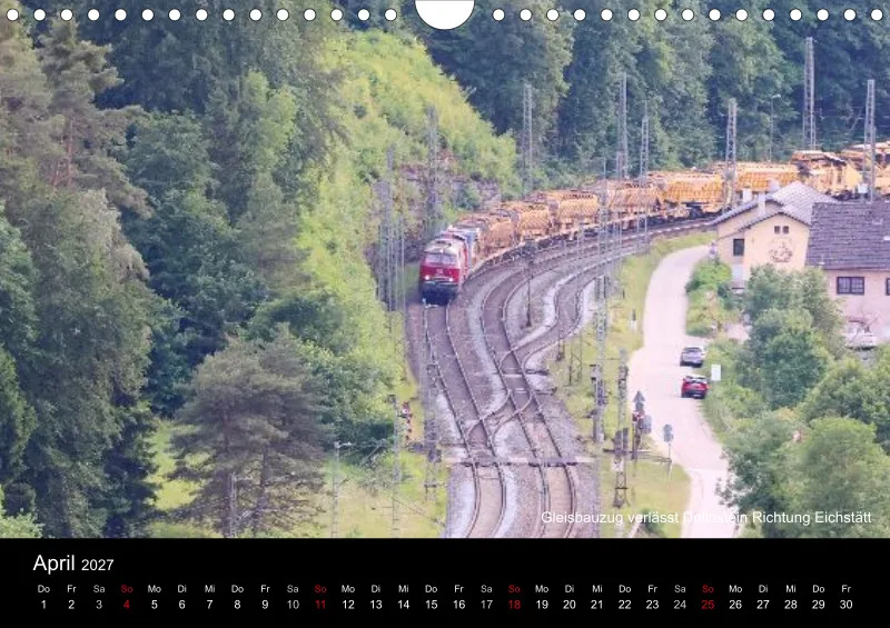 A4 Querformat Kalender 2027
