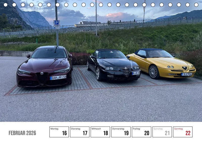 Scuderia Bavarese 2026 - Tisch-Wochenkalender