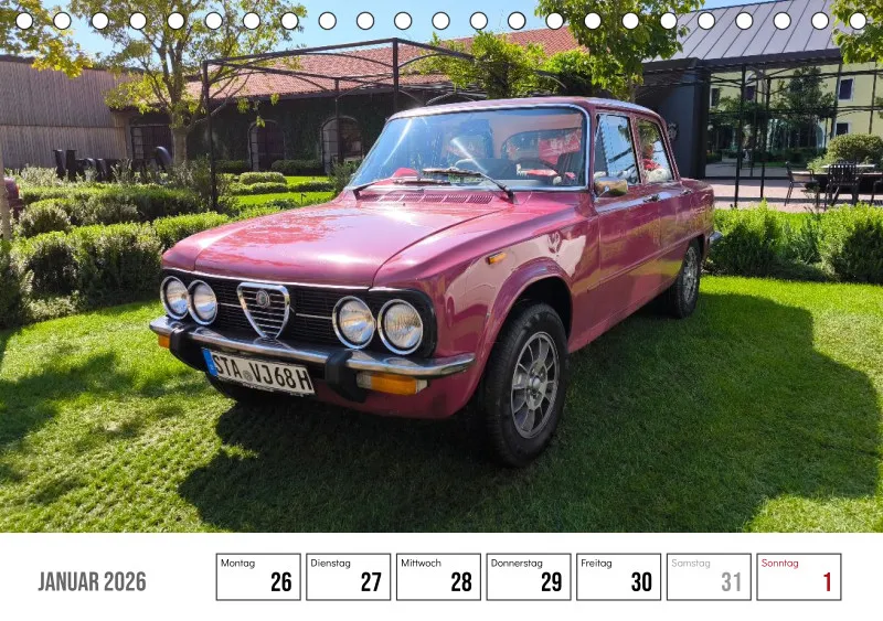 Scuderia Bavarese 2026 - Tisch-Wochenkalender