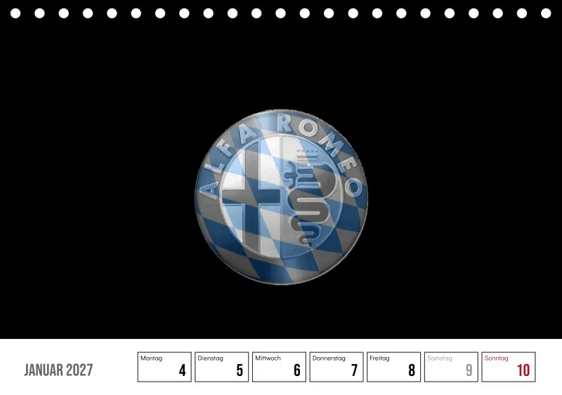 Scuderia Bavarese 2026 - Tisch-Wochenkalender