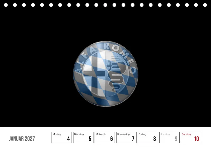Scuderia Bavarese 2026 - Tisch-Wochenkalender