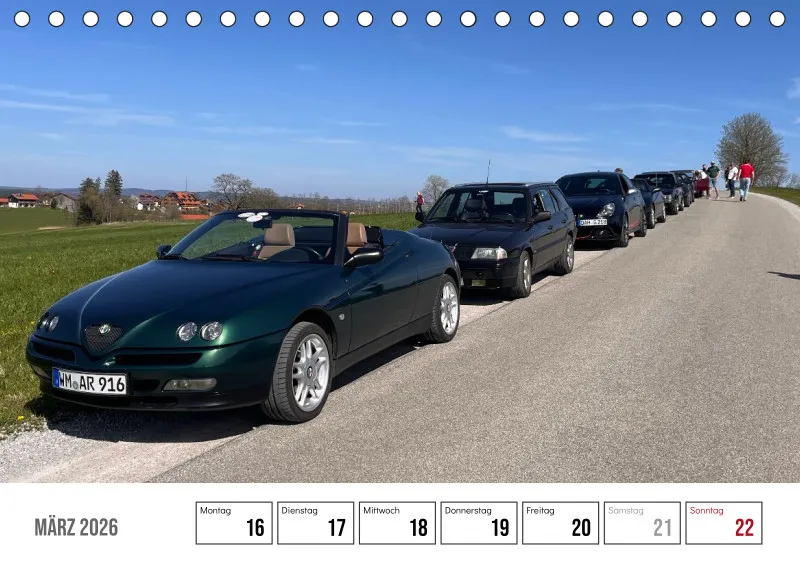 Scuderia Bavarese 2026 - Tisch-Wochenkalender