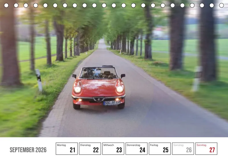 Scuderia Bavarese 2026 - Tisch-Wochenkalender
