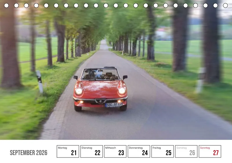 Scuderia Bavarese 2026 - Tisch-Wochenkalender