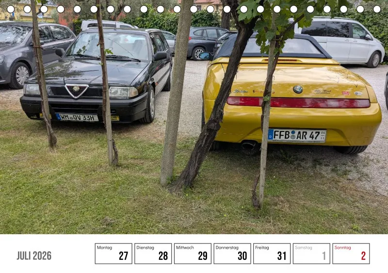 Scuderia Bavarese 2026 - Tisch-Wochenkalender