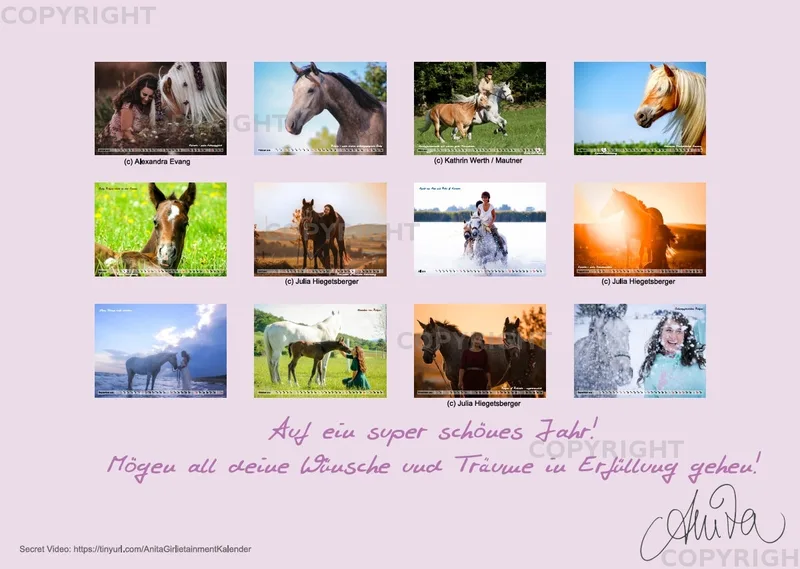 Wandkalender ANITA GIRLIETAINMENT 2018