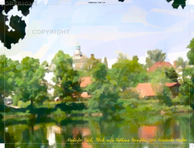 Neuhöfer Teich, Blick aufs Rathaus Reinfeld
