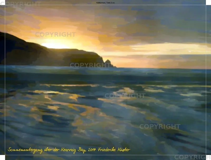 Sonnenuntergang über der Kearvaig Bay