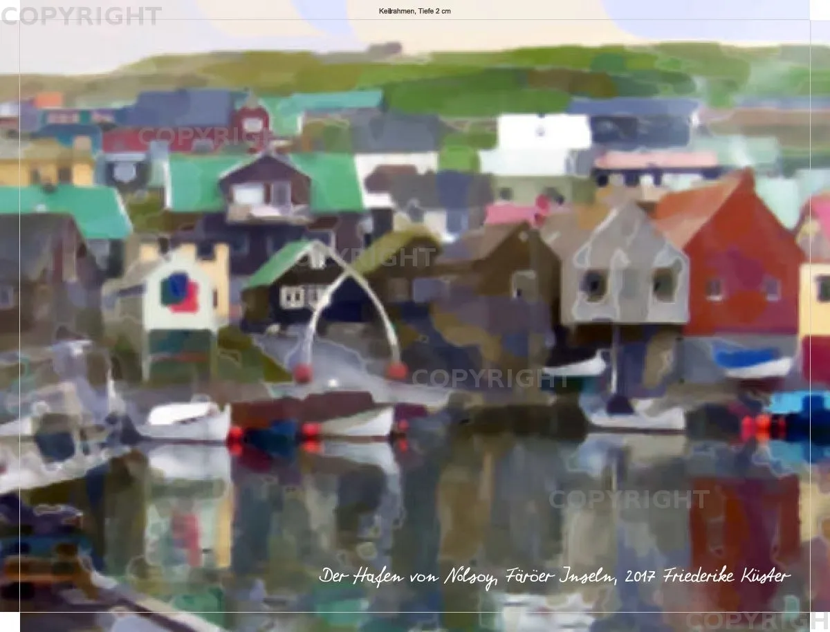 Der Hafen von Nólsoy , Färöer Inseln
