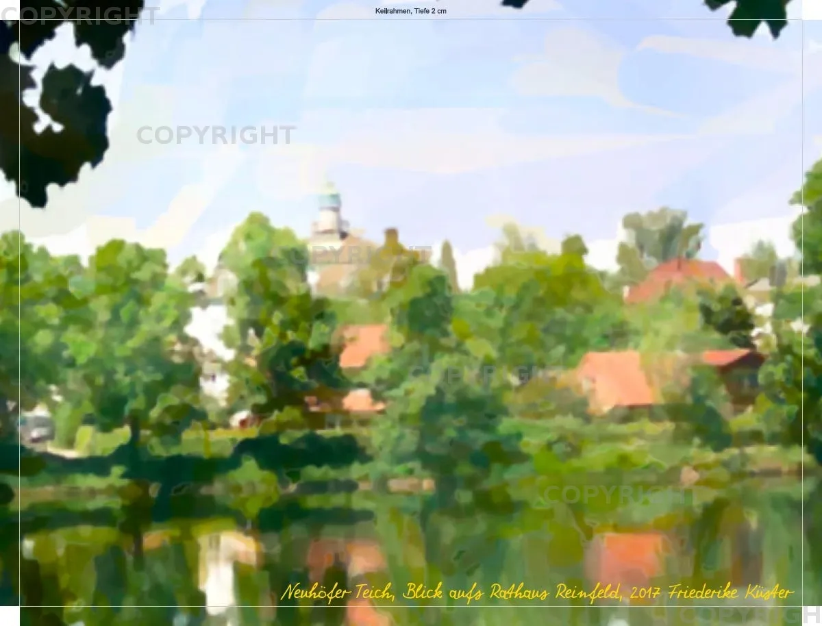 Neuhöfer Teich, Blick aufs Rathaus Reinfeld