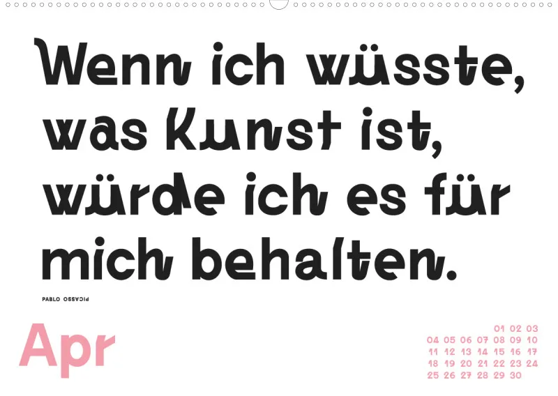 Fotokalender ART IS FREEDOM IS ART