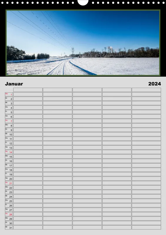 Moosburg an der Isar 2024 Familienplaner A3