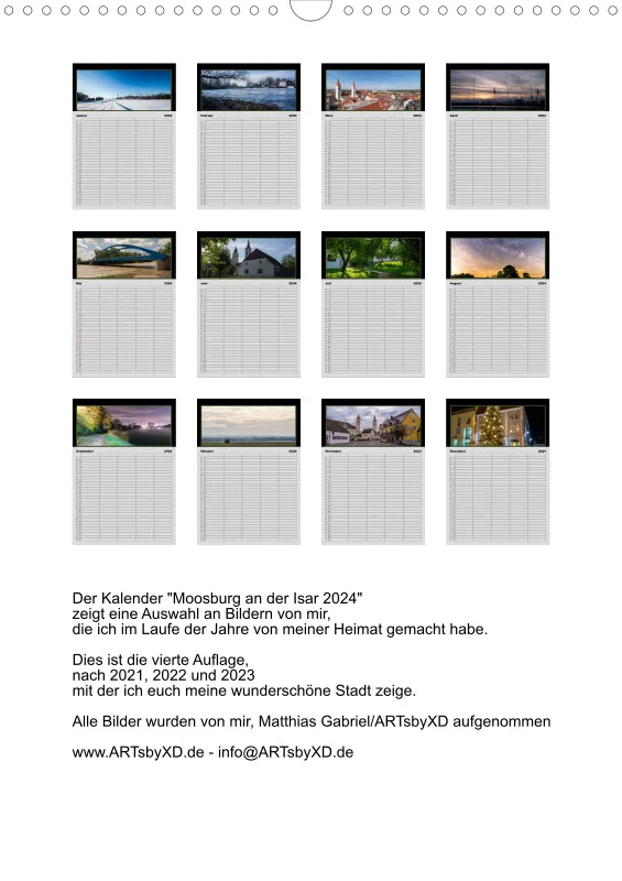 Moosburg an der Isar 2024 Familienplaner A3