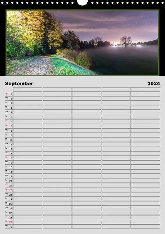 Moosburg an der Isar 2024 Familienplaner A3