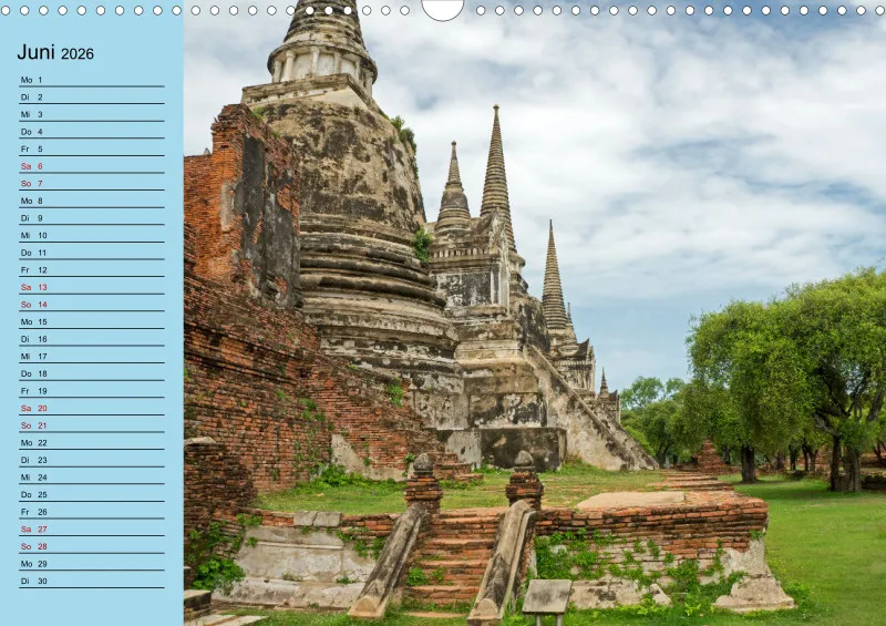 2026 A3 mit Planer wat phra sri sanpet - Tempelruinen in Ayutthaya