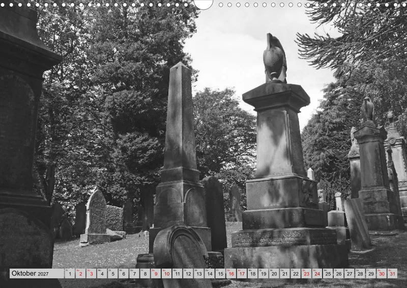 2027 A3 Ehrfürchtige Stille - Balgay Friedhof in Schottland