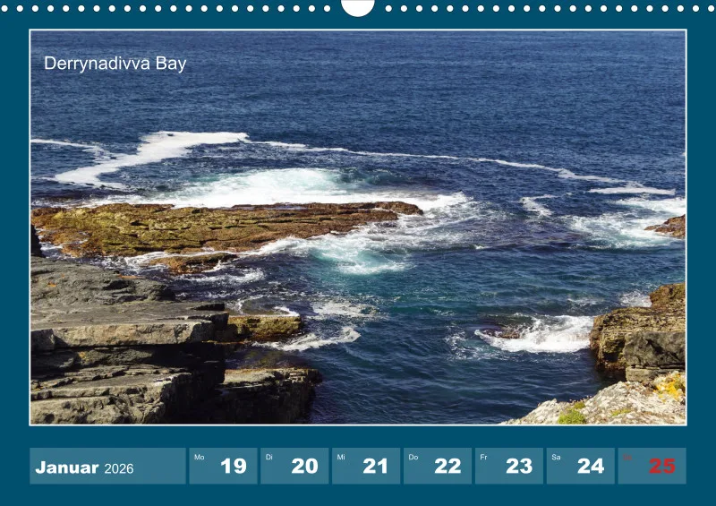 2026 A3 Wochenkalender Rundreise-Loop Head Halbinsel