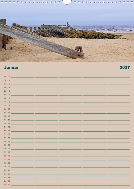 2027 A3 Planer Unterwegs am Strand