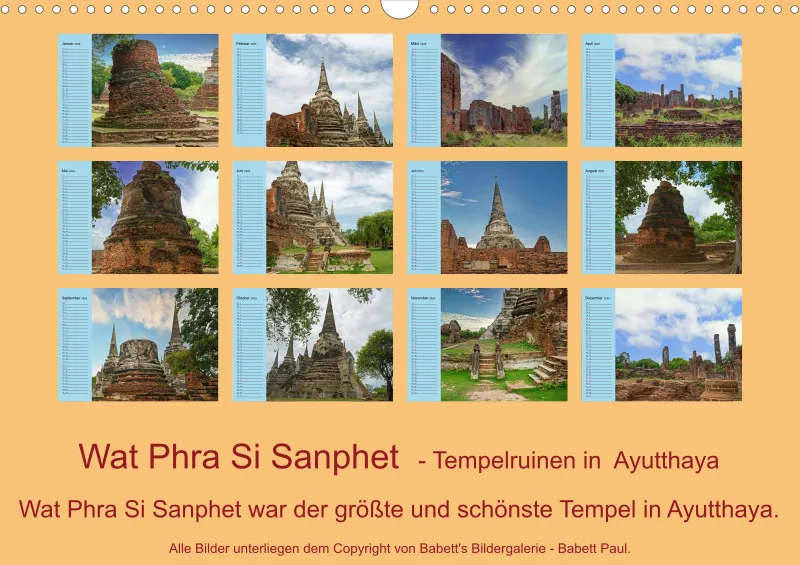 2025 A3 mit Planer wat phra sri sanpet - Tempelruinen in Ayutthaya