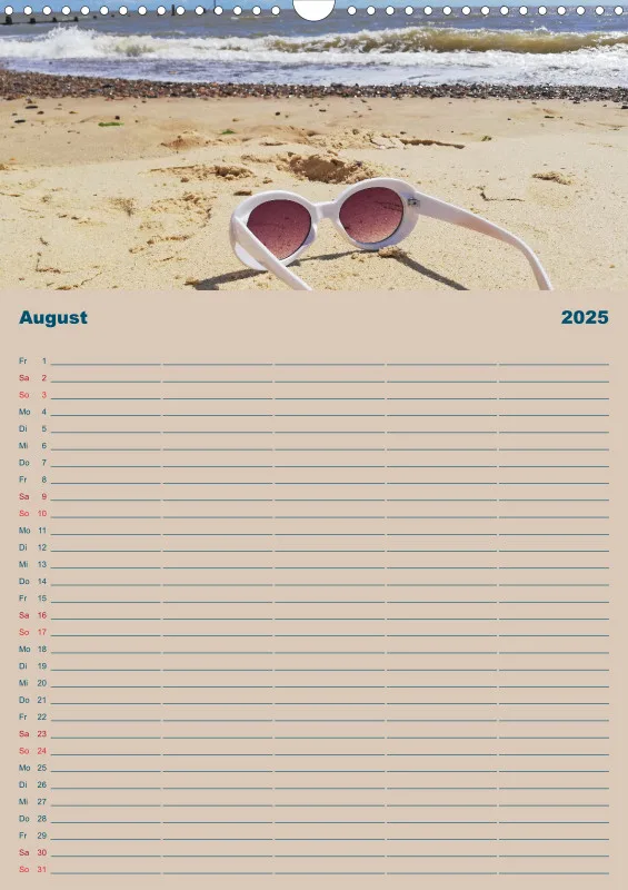 2025 A3 Planer Unterwegs am Strand