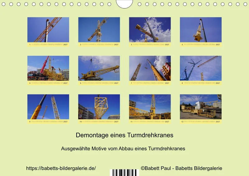 2027 A4 Demontage eines Turmdrehkranes