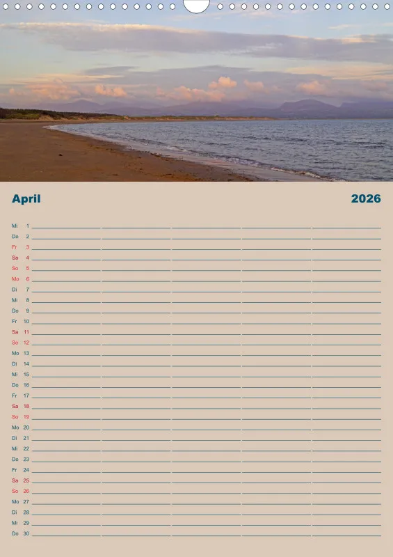 2026 A3 Planer Unterwegs am Strand