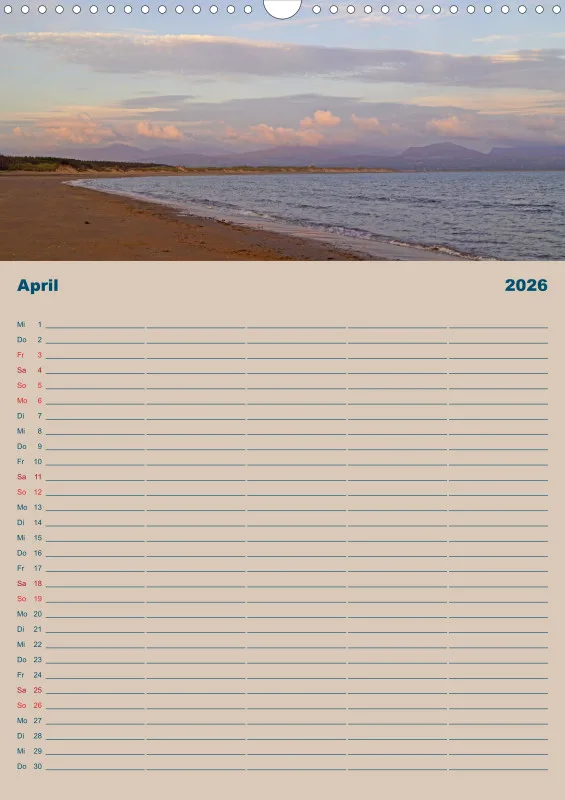 2026 A3 Planer Unterwegs am Strand