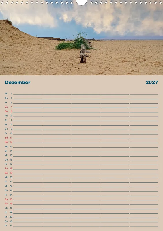 2027 A3 Planer Unterwegs am Strand