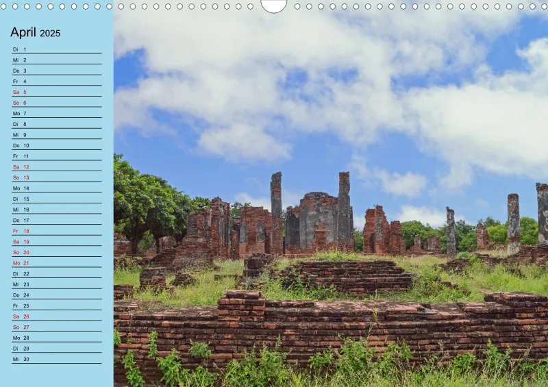 2025 A3 mit Planer wat phra sri sanpet - Tempelruinen in Ayutthaya