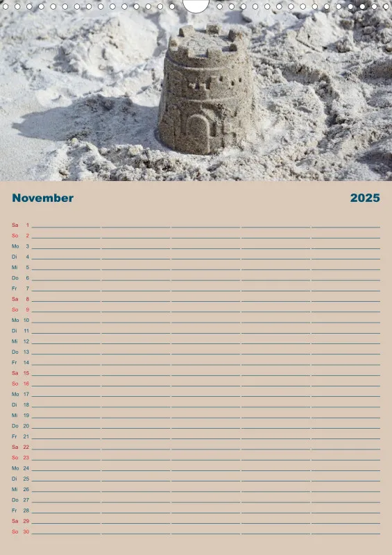 2025 A3 Planer Unterwegs am Strand