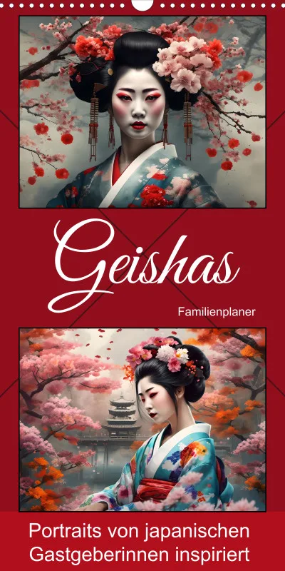 2027 Fam.planer Geishas Portraits von japanischen Gastgeberinnen inspiriert
