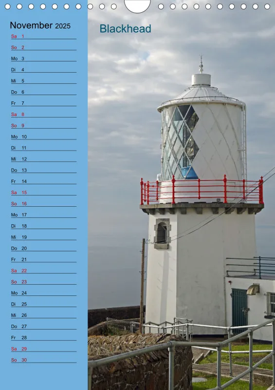 2025 A4 Leuchttürme - Geburtstagskalender