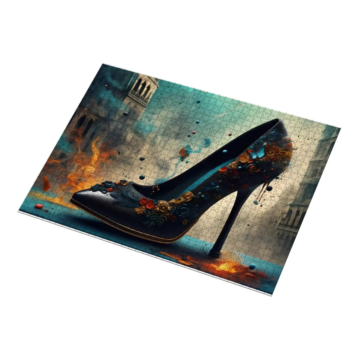 Puzzle 1000 Teile Dunkelblauer Flammentanz