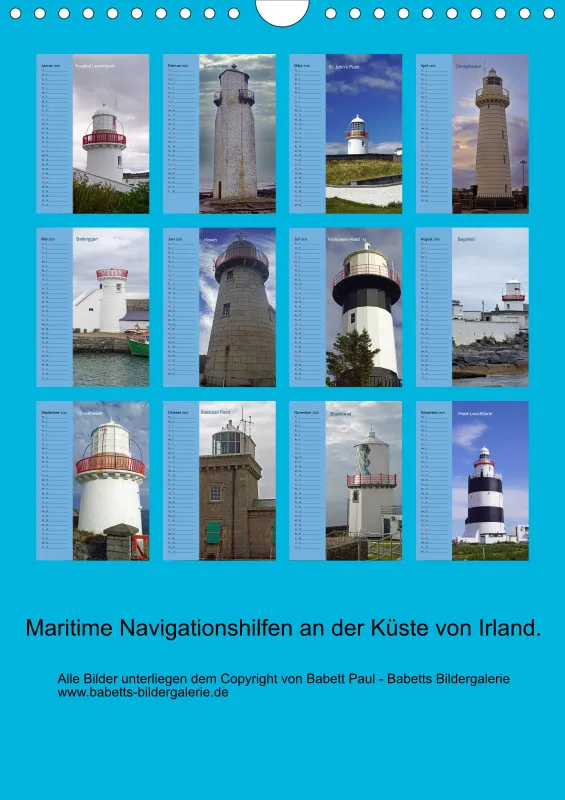 2025 A4 Leuchttürme - Geburtstagskalender