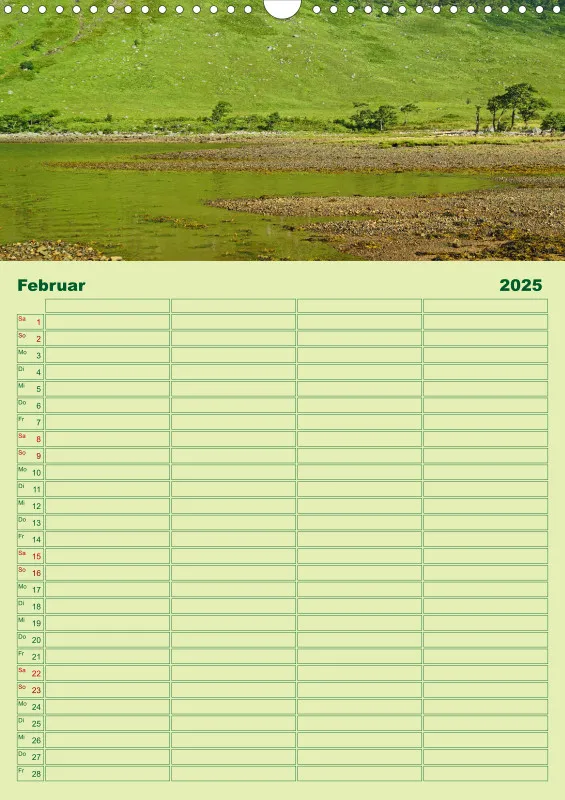 2025 A3 Planer Farbzauber Natur - Grün
