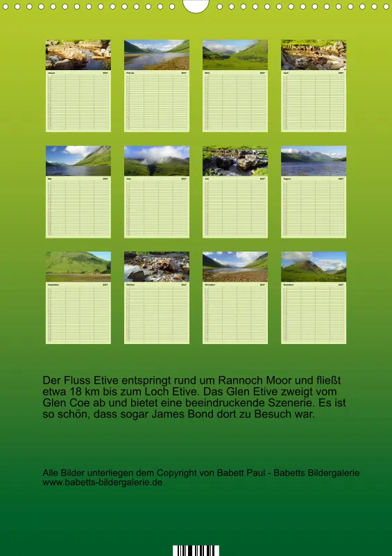 2027 A3 Planer Glen Etive-Hochland in Schottland