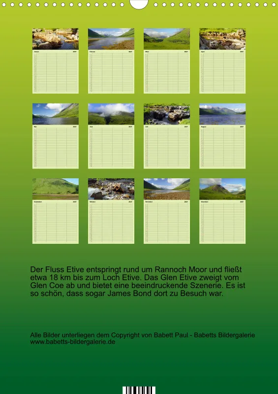 2027 A3 Planer Glen Etive-Hochland in Schottland