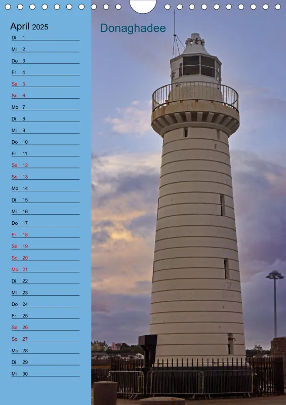2025 A4 Leuchttürme - Geburtstagskalender