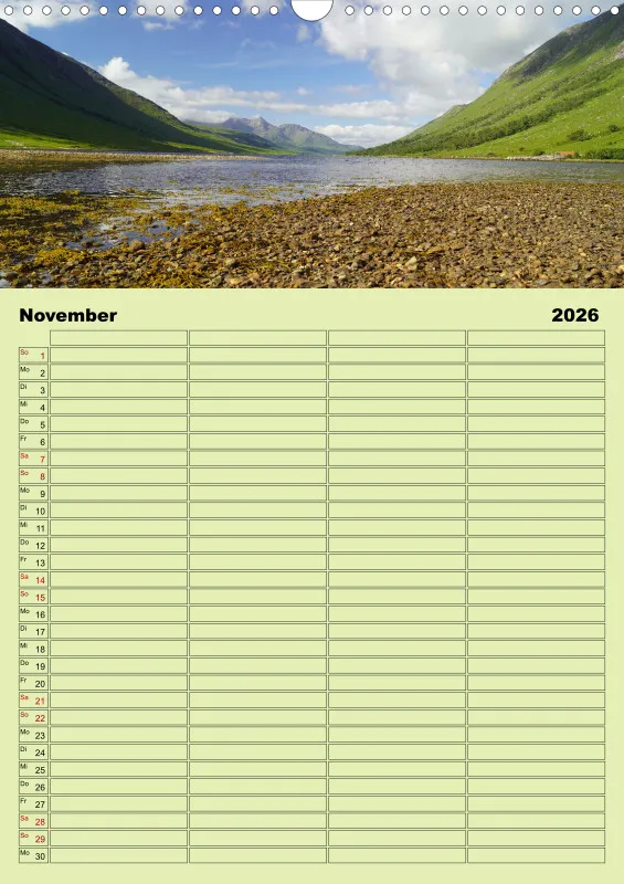 2026 A3 Planer Glen Etive-Hochland in Schottland