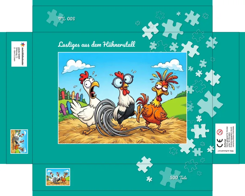 Puzzle 500 Teile Lustiges aus dem Hühnerstall