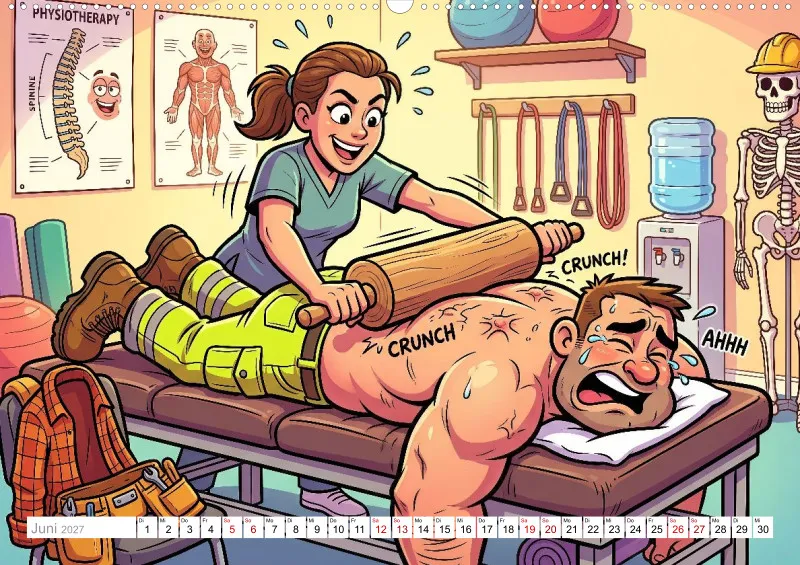 2027 A2 Zähne zusammenbeißen und Atmen! – Der ehrliche Physiotherapie-Kalender
