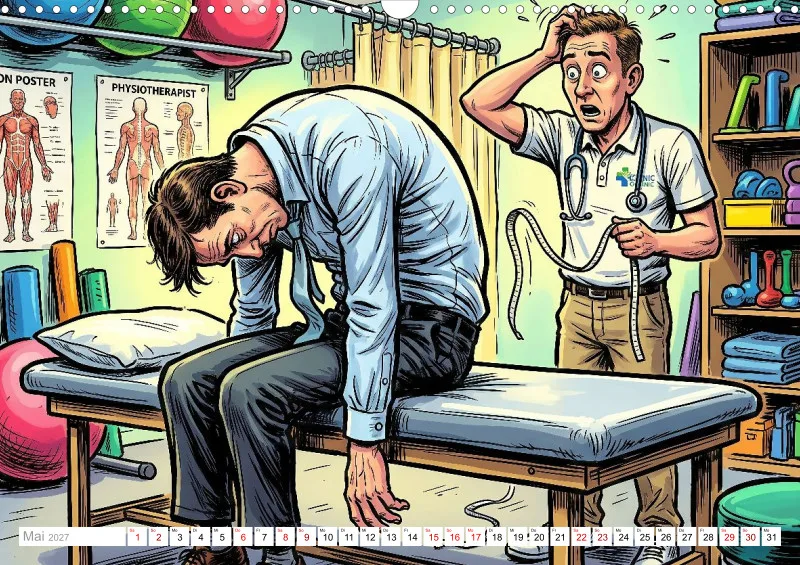 2027 A3 Zähne zusammenbeißen und Atmen! – Der ehrliche Physiotherapie-Kalender