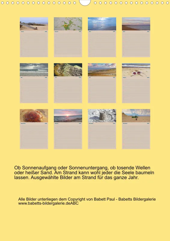 2026 A3 Planer Unterwegs am Strand