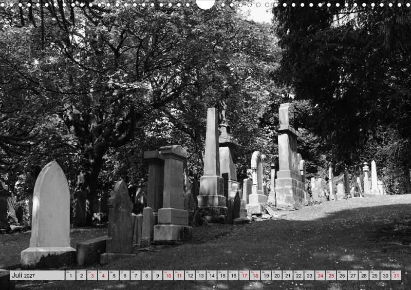 2027 A3 Ehrfürchtige Stille - Balgay Friedhof in Schottland