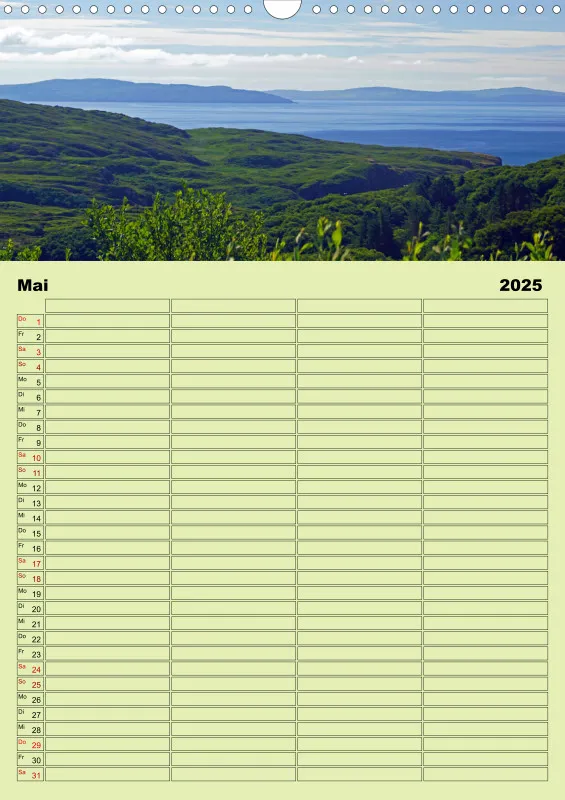 2025 A3 Planer Irische Landschaften - Rund um die grüne Insel