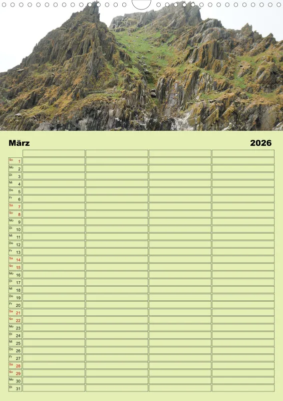 2026 A3 Planer Irische Landschaften - Rund um die grüne Insel