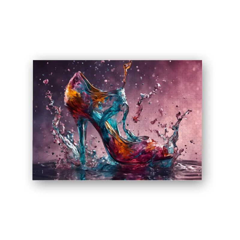 Puzzle 1000 Teile Farbexplosion im Wasser