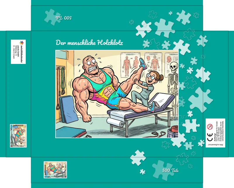 Puzzle 500 Teile Der menschliche Holzklotz
