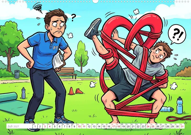 2027 A2 Zähne zusammenbeißen und Atmen! – Der ehrliche Physiotherapie-Kalender