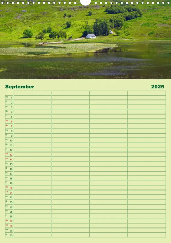 2025 A3 Planer Farbzauber Natur - Grün
